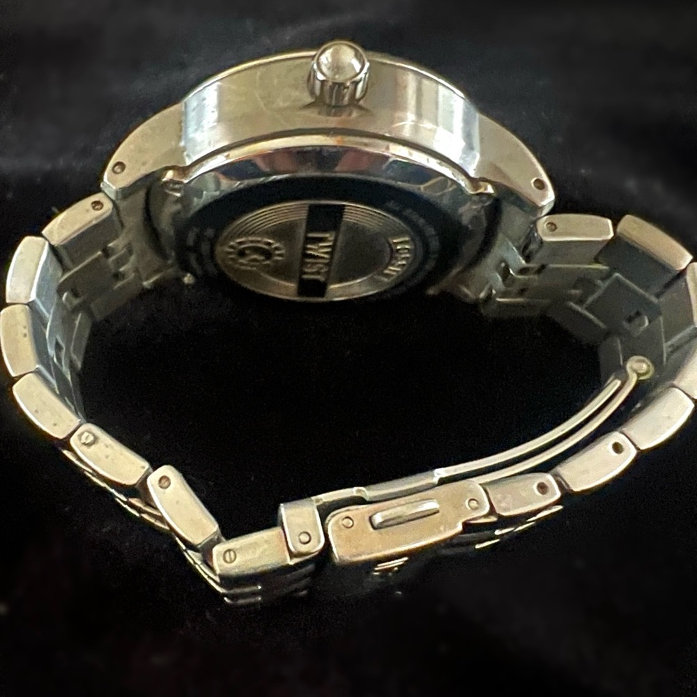Vintage Fossil women’s twist dial watch, crystals, stainless H2O resistant. - Picture 5 of 6